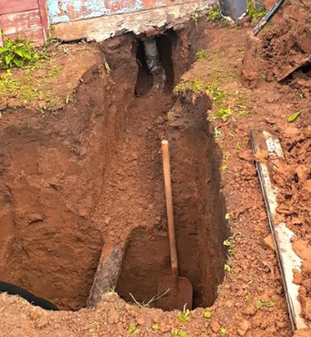 подготовка траншей до септика